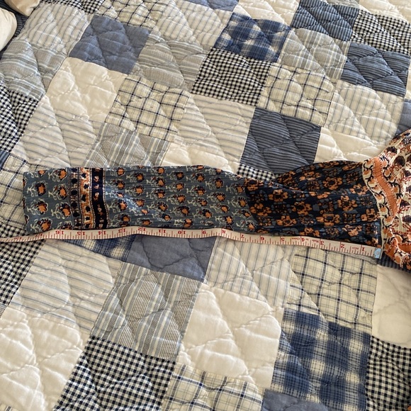 Free People Caravan Block Print Button Front Blouse Top S - Picture 10 of 12